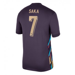 Fotbalové Dres Anglie Bukayo Saka #7 Venkovní Oblečení ME 2024 Krátký Rukáv
